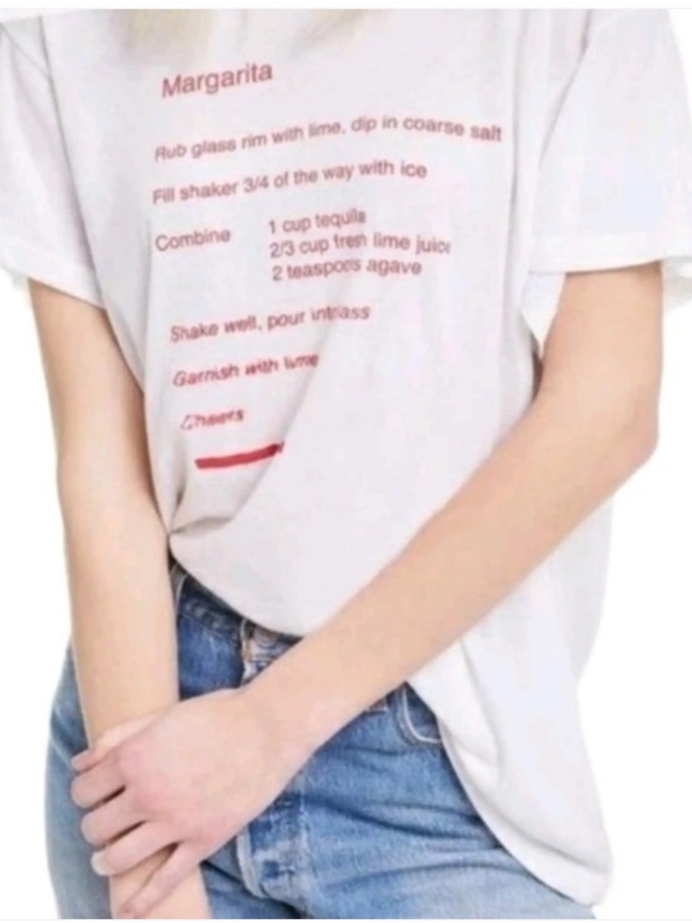 Wild Fox Oversized Margarita Recipe Tee